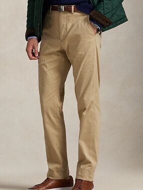 Polo Golf Ralph Lauren Men's Tan/Khaki Performance Chino Pants Size 34/32